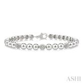 .15CTRDDM BOLD ROUND BEAD BRACELET SL-S*